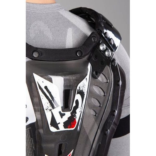 CHEST PROTECTOR POLISPORT XP2 ADULT 8000300001 WITH ARM PROTECTORS CLEAR/BLACK