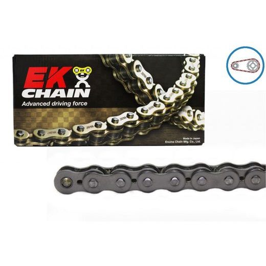 CHAIN KIT EK - SILVER CHAIN 525 MVXZ, X-RING (X, NX, QX, XS), CHK FRONT SPROCKET JT CHK RUBBER CUSHIONED, CHK REAR SPROCKET JT FOR HONDA XL 650 V TRANSALP 2001-2007