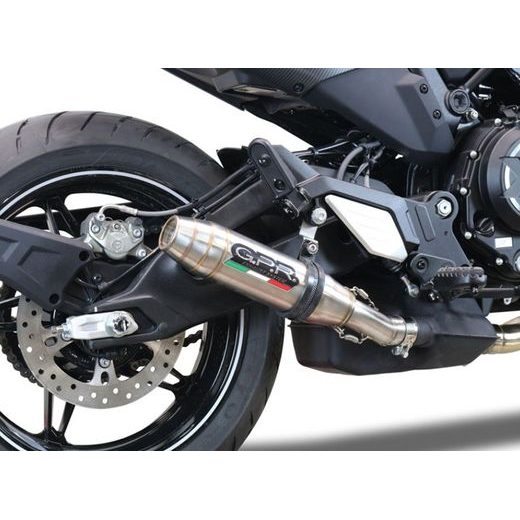 SLIP-ON EXHAUST GPR DEEPTONE S.111.1.DE BRUSHED STAINLESS STEEL INCLUDING REMOVABLE DB KILLER AND LINK PIPE