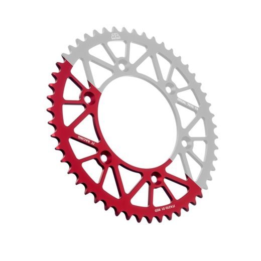 REAR ALU SPROCKET JT JTA 215-48RED 48T, 420 CRVEN