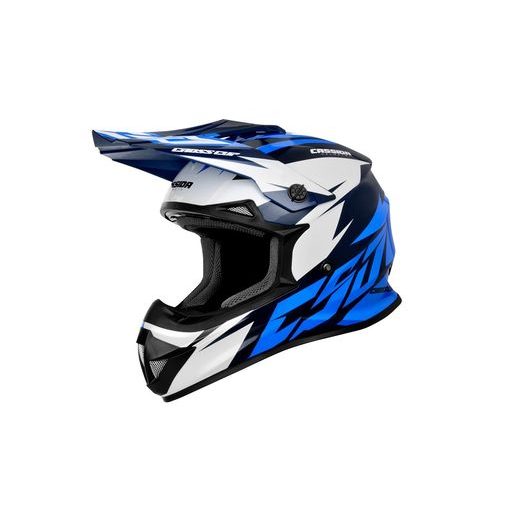 MOTOCROSS HELMET CASSIDA CROSS CUP TWO BLUE/ DARK BLUE/ WHITE XS