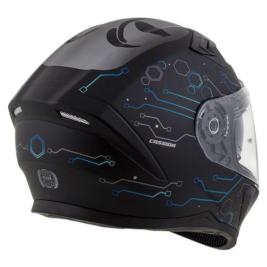 FULL FACE HELMET CASSIDA INTEGRAL 3.0 HACK MATT BLACK /BLUE XS