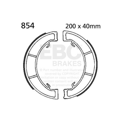 BRAKE SHOE SET EBC 854