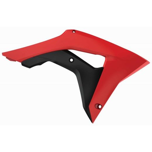 RADIATOR SCOOPS POLISPORT 8414800001 (PAIR) RED CR 04/BLACK