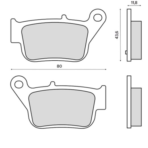 DISK PLOČICE RMS 225103590 REAR ORGANIC