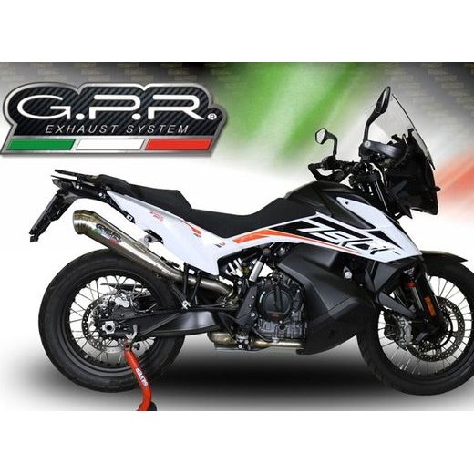 SLIP-ON EXHAUST GPR POWERCONE EVO E5.KT.108.1.PCEV BRUSHED STAINLESS STEEL INCLUDING REMOVABLE DB KILLER AND LINK PIPE