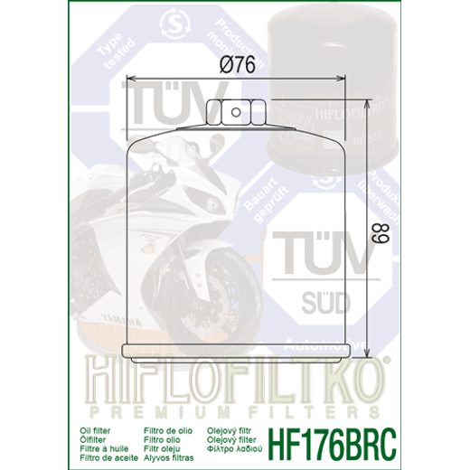 FILTER ULJA HIFLOFILTRO HF176BRC