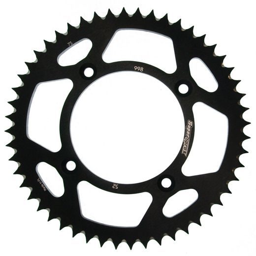 REAR ALU SPROCKET SUPERSPROX RAL-998:52-BLK CRNI 52T, 428