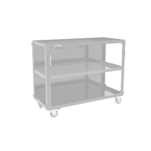UNDER TABLE TROLLEYS WITH 3 SHELVES LV8 EQC3RS.1105.G L.1200 GREEN
