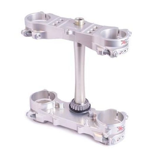 TRIPLE CLAMP X-TRIG ROCS TECH 40101009 SILVER