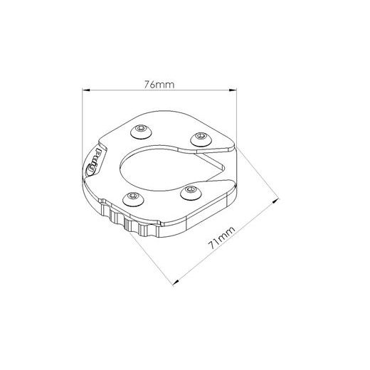 KICKSTAND EXTENSION PUIG 20187N CRNI