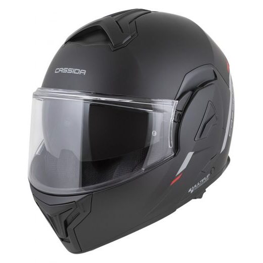 FULL FACE HELMET CASSIDA MULTIFLIP SOLID BLACK MATT/RED/GRAY 2XL