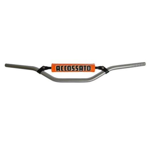 HANDLEBAR ACCOSSATO ALUMINIUM, 22 MM SILVER