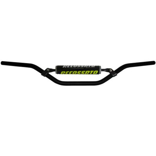 HANDLEBAR ACCOSSATO ALUMINIUM, 22 MM CRNI