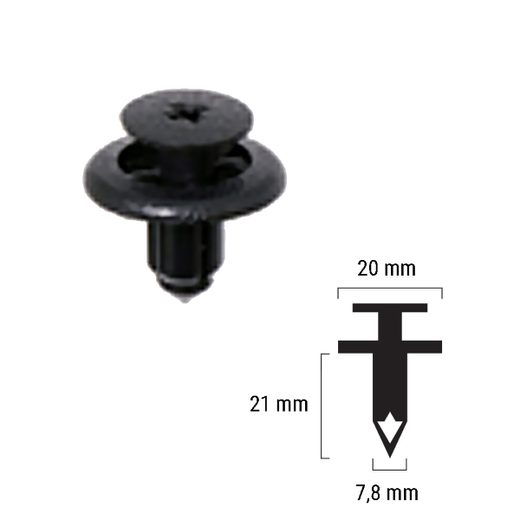 PLASTIC RIVET RMS 121832015