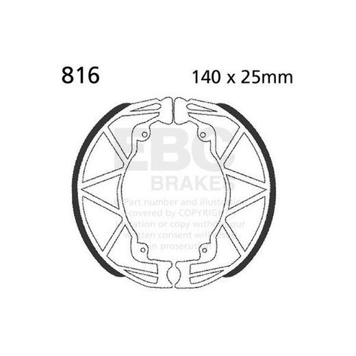 BRAKE SHOE SET EBC 816