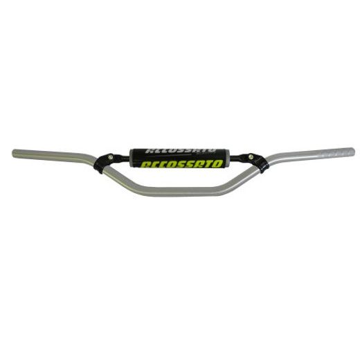 HANDLEBAR ACCOSSATO ALUMINIUM, 22 MM SILVER