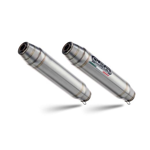 DUAL SLIP-ON EXHAUST GPR DEEPTONE D.58.1.DE BRUSHED STAINLESS STEEL INCLUDING REMOVABLE DB KILLERS AND LINK PIPES