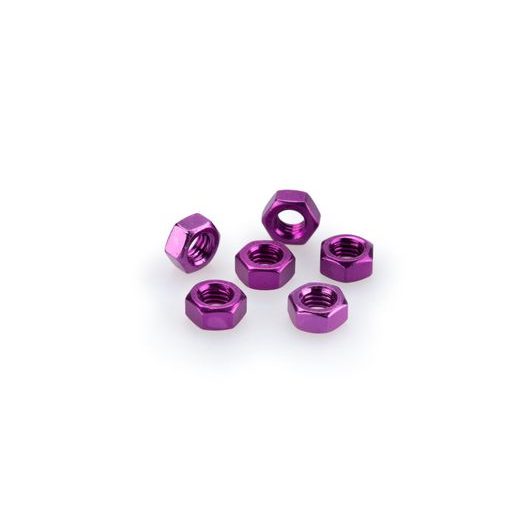 NUTS PUIG ANODIZED 0764L VIOLET M6 (6PCS)