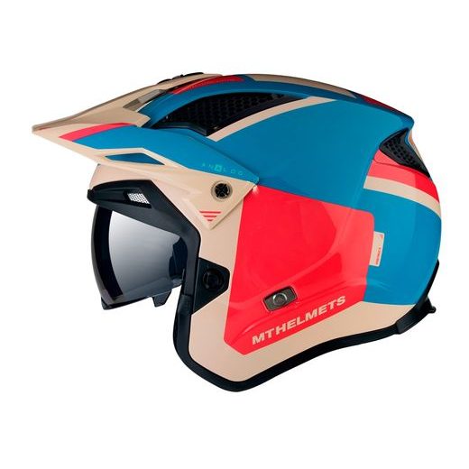 TRIAL HELMET MT HELMETS DISTRICT SV S ANALOG D7 GLOSS BLUE L
