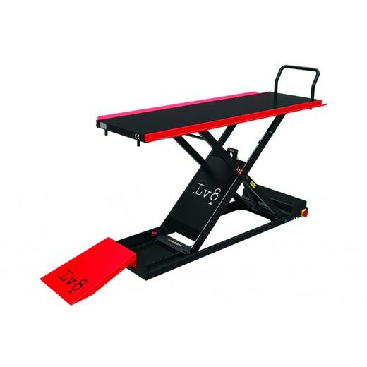 MOTORCYCLE LIFT LV8 GOLDRAKE 400 MOTO EG400E.R WITH ELECTRO-HYDRAULIC UNIT BLACK AND RED RAL 3002