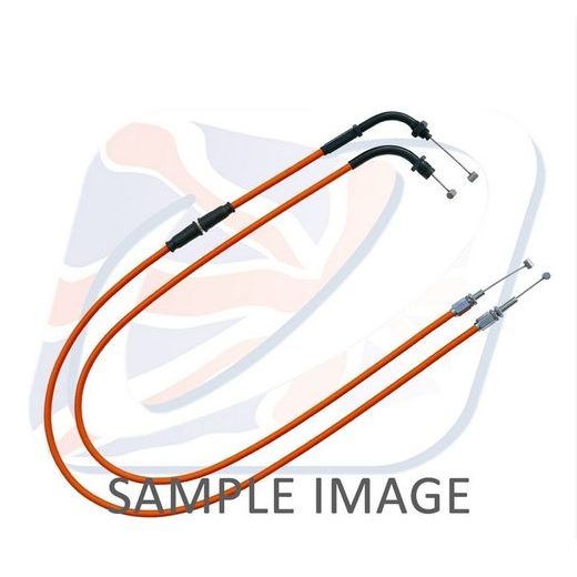 THROTTLE CABLES (PAIR) VENHILL H02-4-122-OR FEATHERLIGHT ORANGE