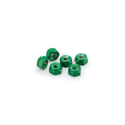 NUTS PUIG ANODIZED 0832V GREEN M8 (6PCS)