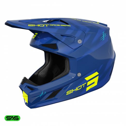 HELMET SHOT SPEED TIGER A04-21OB-E02 BLUE GLOSSY XL