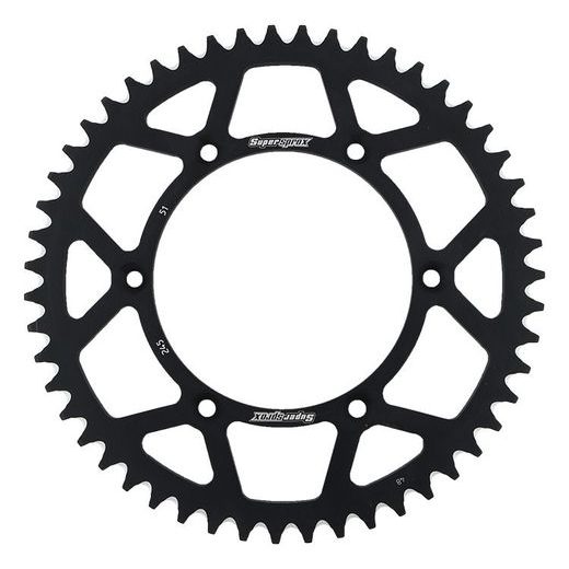 REAR ALU SPROCKET SUPERSPROX RAL-245:51-BLK CRNI 51T, 520