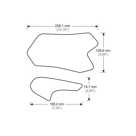 TANK SIDE PROTECTORS PUIG ANTI-SLIP 20066N CRNI