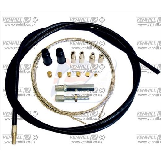 UNIVERSAL THROTTLE CABLE KIT VENHILL U01-4-100-BK 1,35M (2 STROKE) CRNI