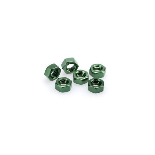 NUTS PUIG ANODIZED 0863V GREEN M8 (6PCS)