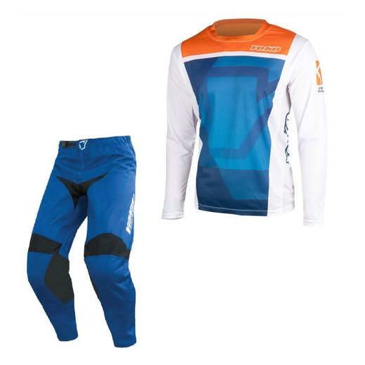 SET OF MX PANTS AND MX JERSEY YOKO TRE+KISA BLUE; BLUE/ORANGE 32 (M)