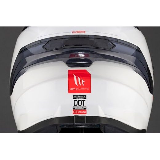 FULL FACE HELMET MT HELMETS TARGO S SOLID A0 GLOSS PEARL WHITE M