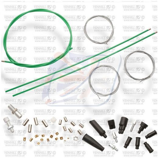 UNIVERSAL THROTTLE CABLE KIT VENHILL U01-4-125-GR GREEN