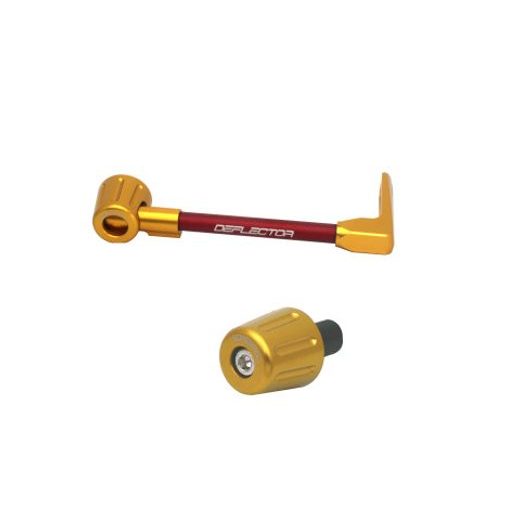 LEVER GUARD ACCOSSATO WITH RED HOSE AND JOINT RIGHT, ALUMINIUM