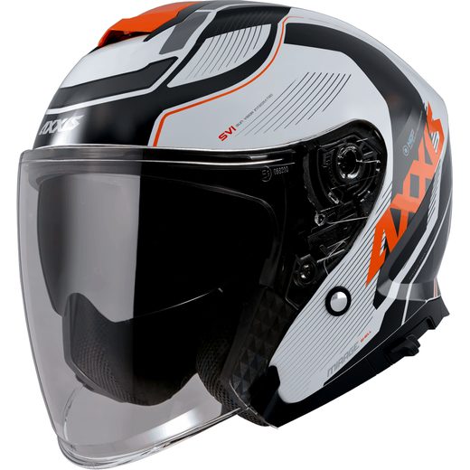 JET HELMET AXXIS MIRAGE SV ABS VILLAGE A4 GLOSS FLUOR ORANGE XS