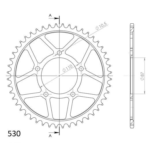 CHAIN KIT D.I.D CHAIN - ZLAT CHAIN 530 VX, X-RING (X, NX, QX, XS), CHK FRONT SPROCKET JT CHK RUBBER CUSHIONED, CHK REAR SPROCKET SUPERSPROX FOR SUZUKI VZ 800 MARAUDER 1997-2004