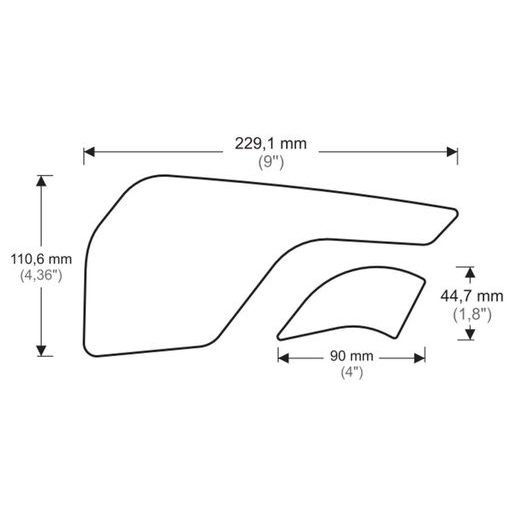 TANK SIDE PROTECTORS PUIG ANTI-SLIP 20088N CRNI