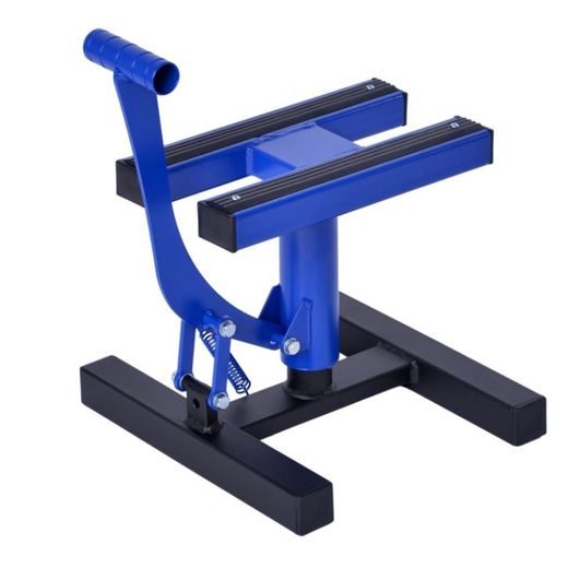 MOTOCROSS ENDURO STAND MATT BLACK/BLUE Q-TECH 290MM - 390MM M002-21