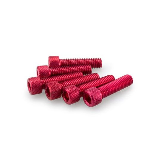 SCREWS PUIG ANODIZED 0473R CRVEN M8 X 30MM (6PCS)