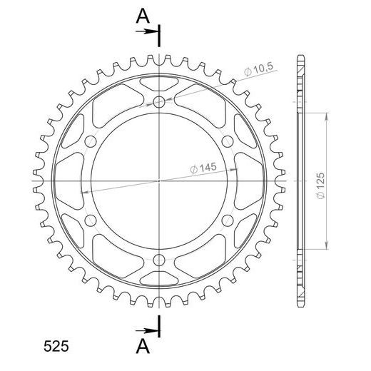 CHAIN KIT EK - SILVER CHAIN 525 DEX, X-RING (X, NX, QX, XS), CHK FRONT SPROCKET JT CHK RUBBER CUSHIONED, CHK REAR SPROCKET SUPERSPROX FOR YAMAHA TDM 850 1991-1995