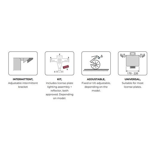ADJUSTABLE LICENSE SUPPORT PUIG 22771N CRNI