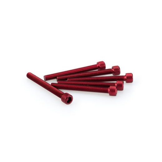 SCREWS PUIG ANODIZED 0446R CRVEN M6 X 55MM (6PCS)