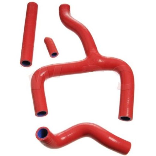 SET OF SILICONE WATER COOLING HOSES Q-TECH RED 4 PCS M690-501R