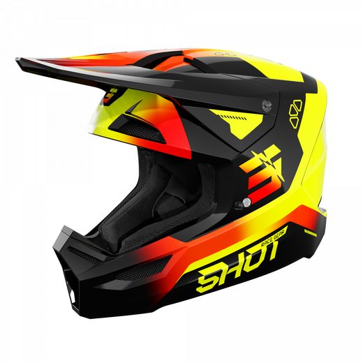 HELMET SHOT FURIOUS KID ROCKET A04-21OC-DK1 NEON YELLOW GLOSSY YL
