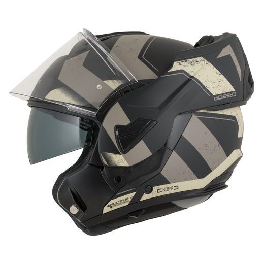 FULL FACE HELMET CASSIDA MULTIFLIP KORP BLACK MATT/SAND/KHAKI 2XL