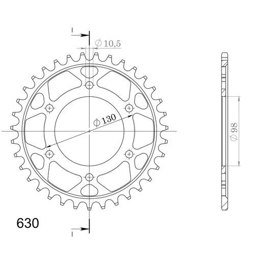 LANČENIK ZADNJI SUPERSPROX RFE-483:35-BLK CRNI 35T, 630
