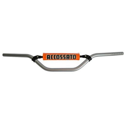 HANDLEBAR ACCOSSATO ALUMINIUM, 22 MM SILVER