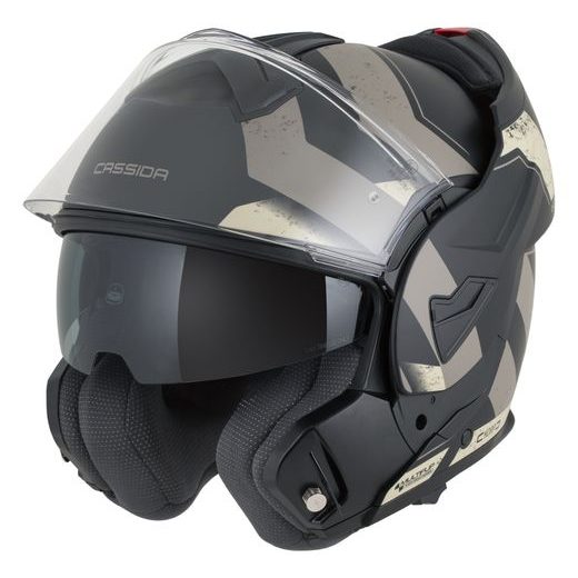 FULL FACE HELMET CASSIDA MULTIFLIP KORP BLACK MATT/SAND/KHAKI L